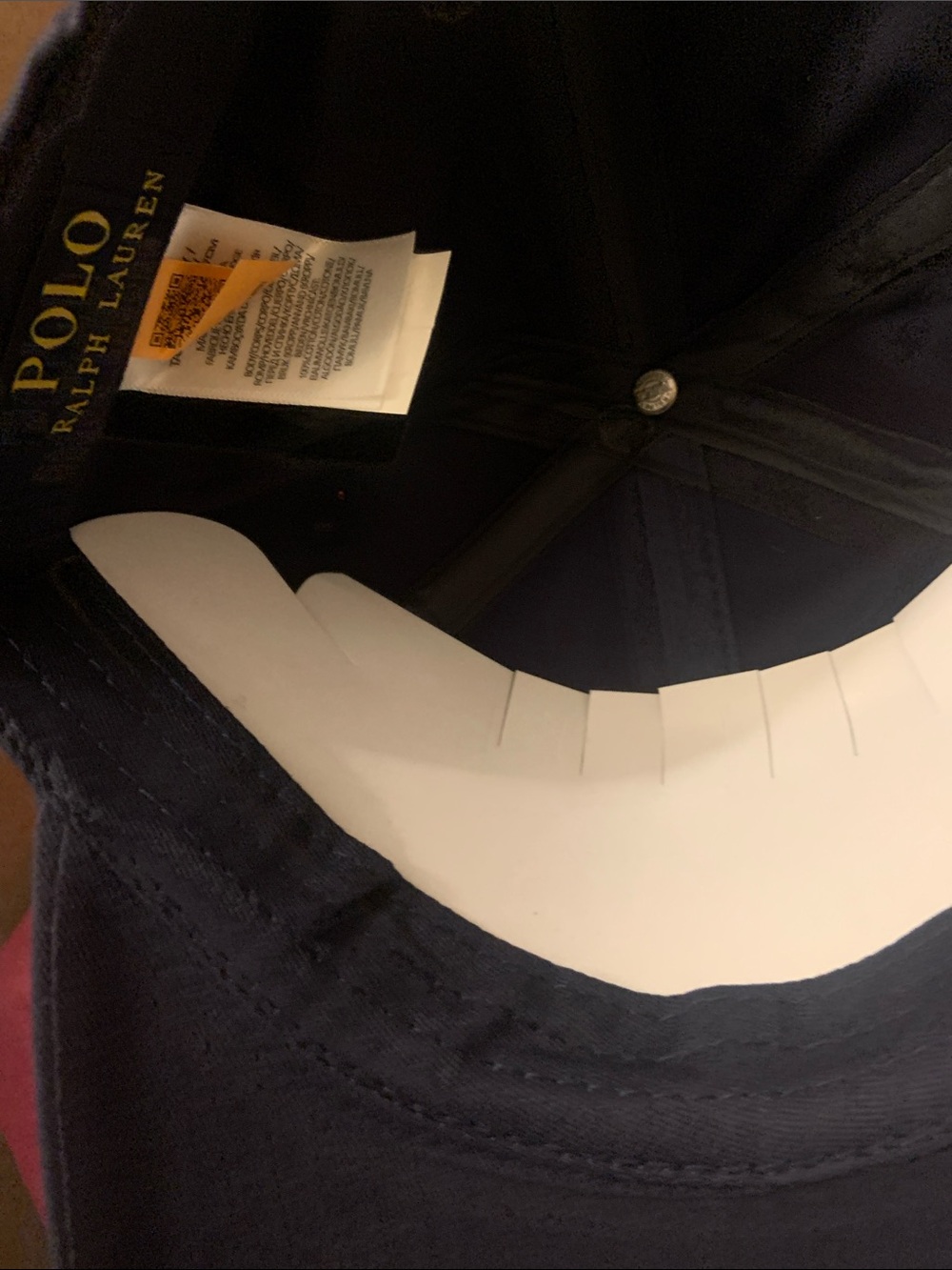 Ralph Lauren Navy Cap with Yellow POLO Embroidery - Picture 5 of 6